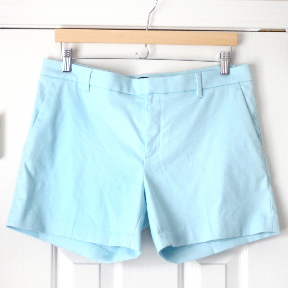 Banana Republic turquoise blue chino flat shorts